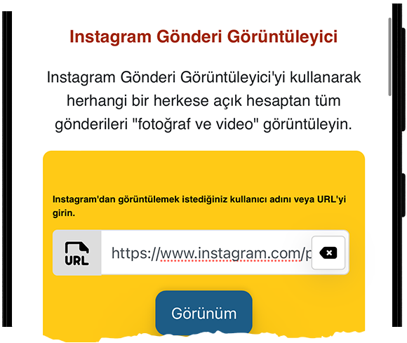 Instagram post Görüntüleyici