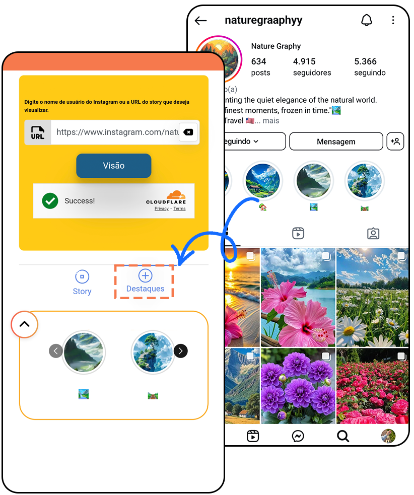 como ver destaques no instagram anonimamente?