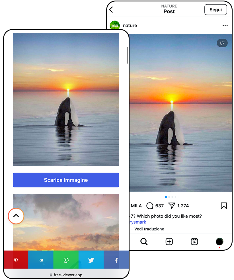 Vedere foto Instagram